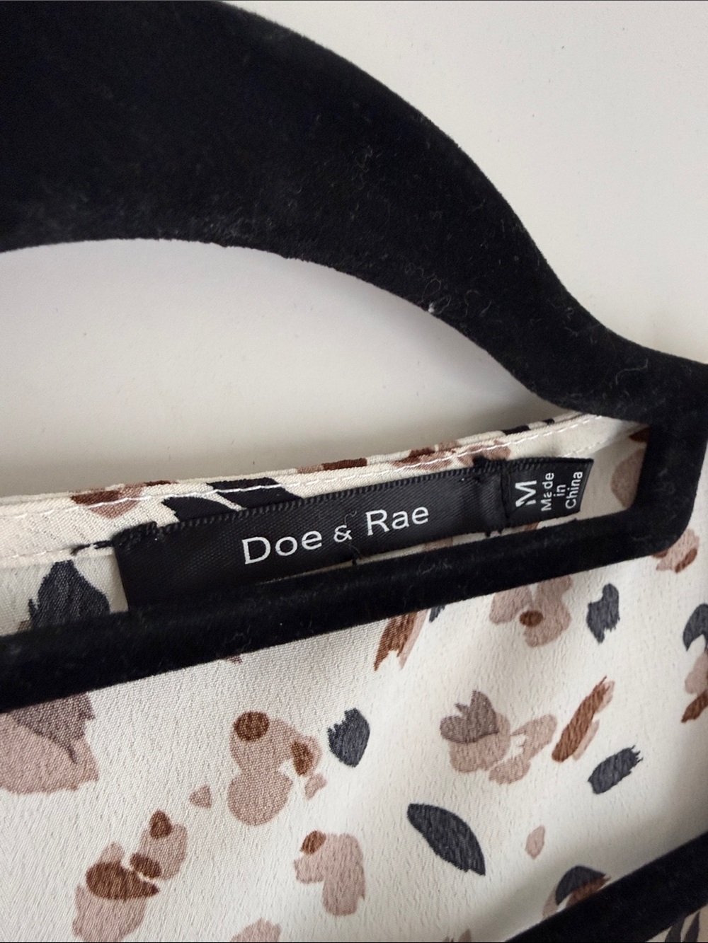 Doe & Rae Cream Leopard-Spot Ruffle Wrap Blouse - Picture 2 of 8